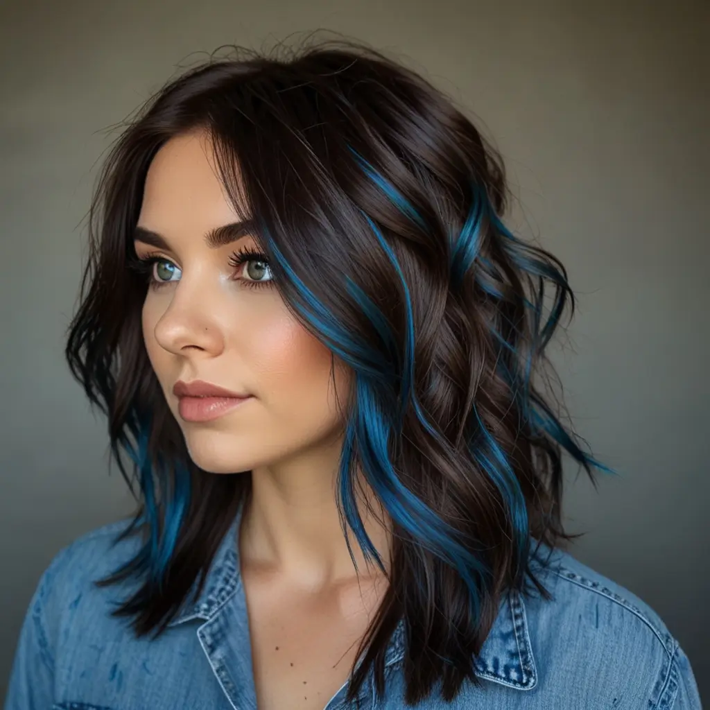 Espresso and Blue Highlights