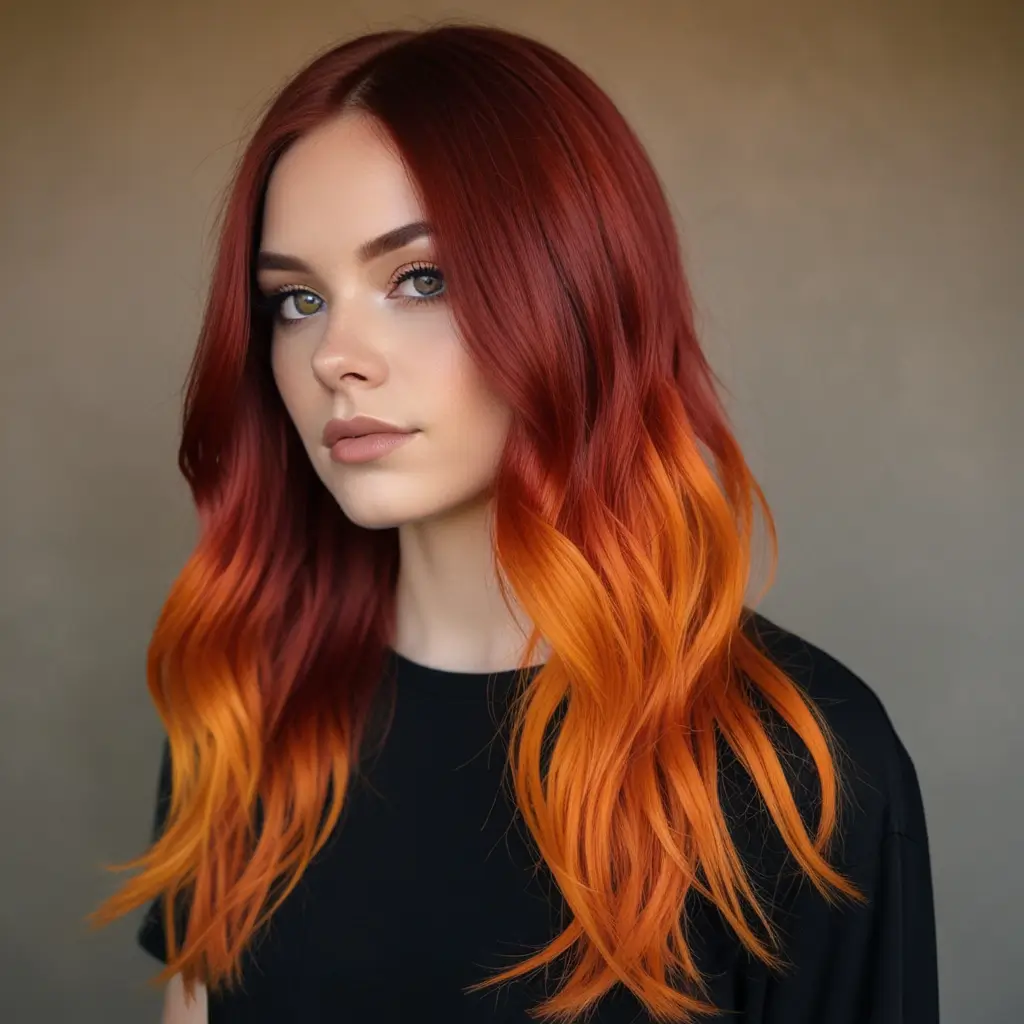 Fiery Sunset Ombre