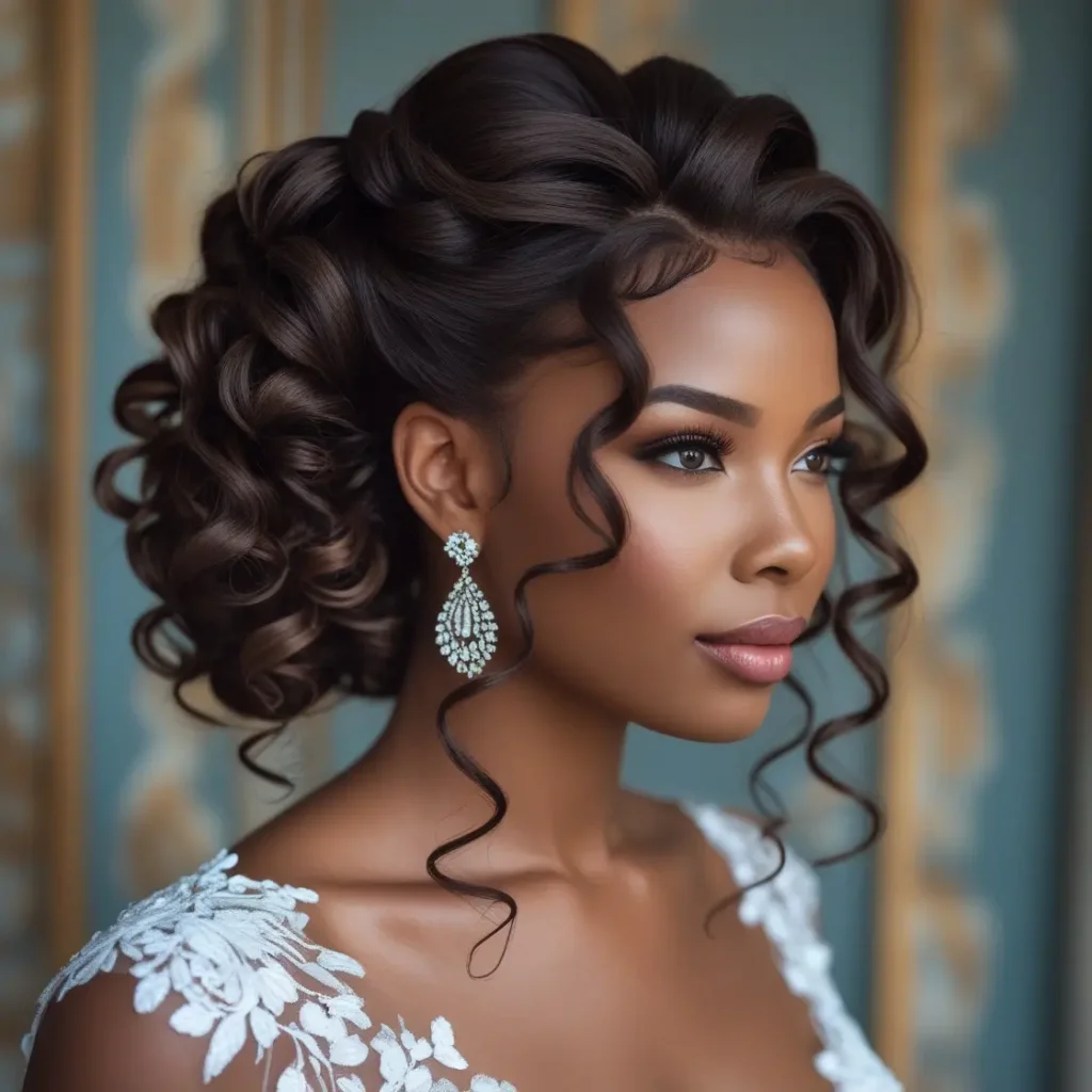 Half-Up, Half-Down with Curls