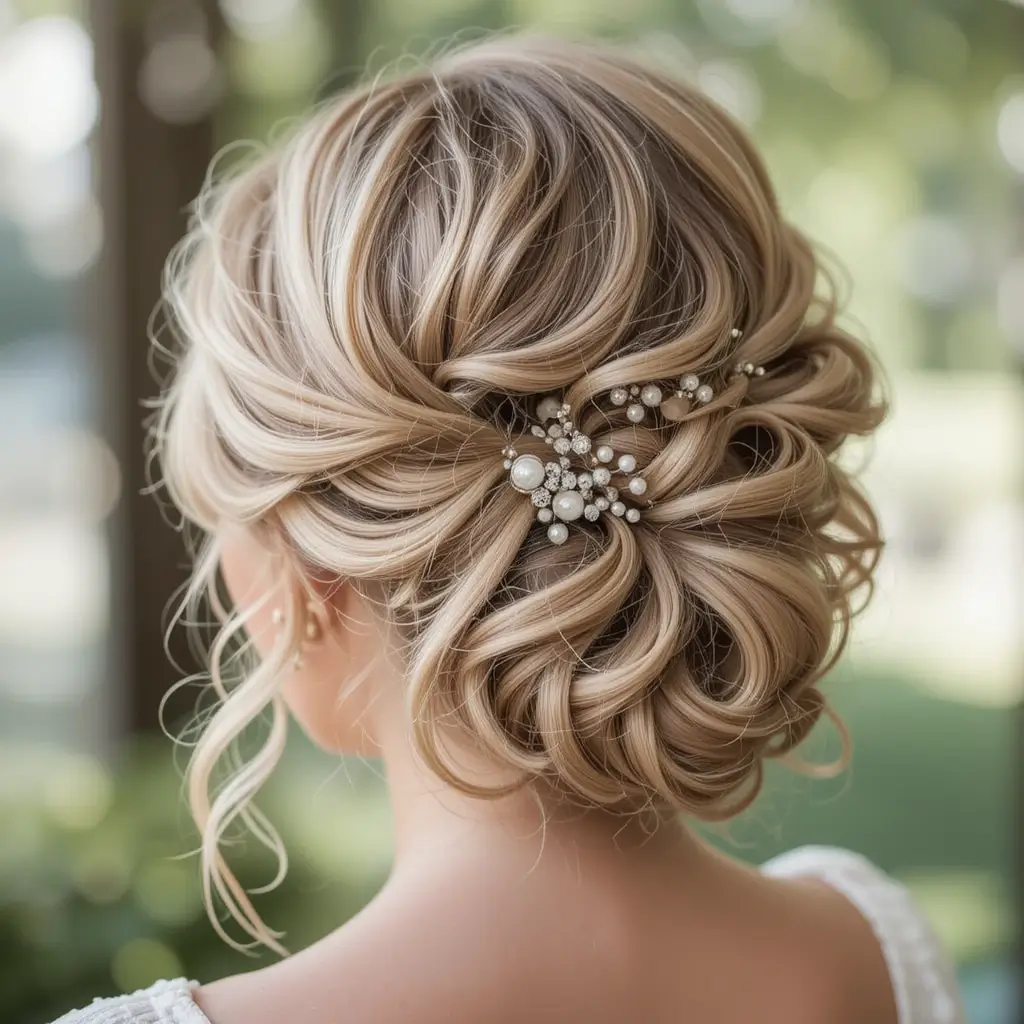 Loose Curly Updo