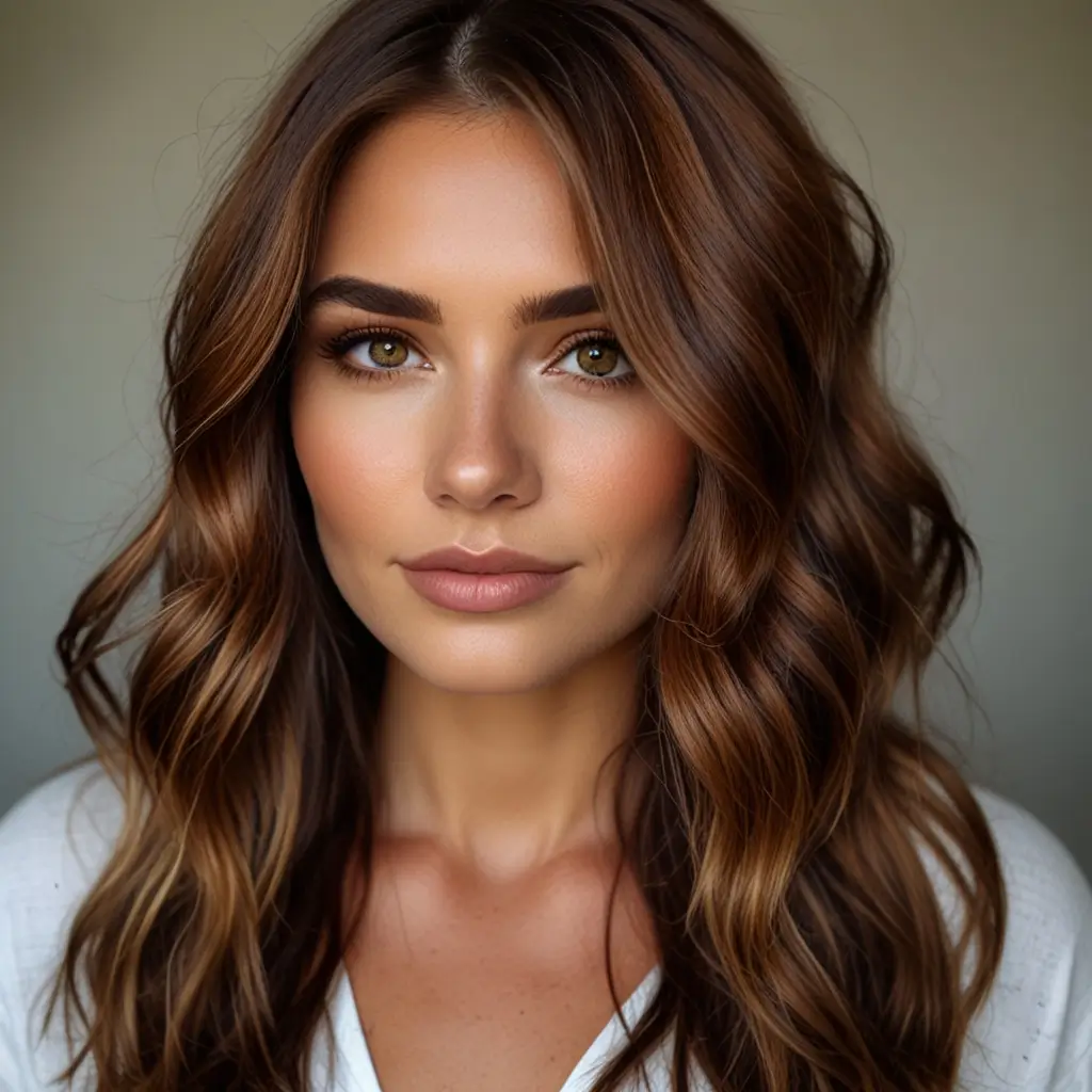Rich Cinnamon Brown Balayage