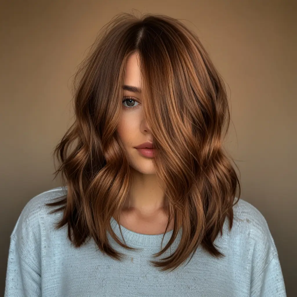Soft Cinnamon Brown Lob