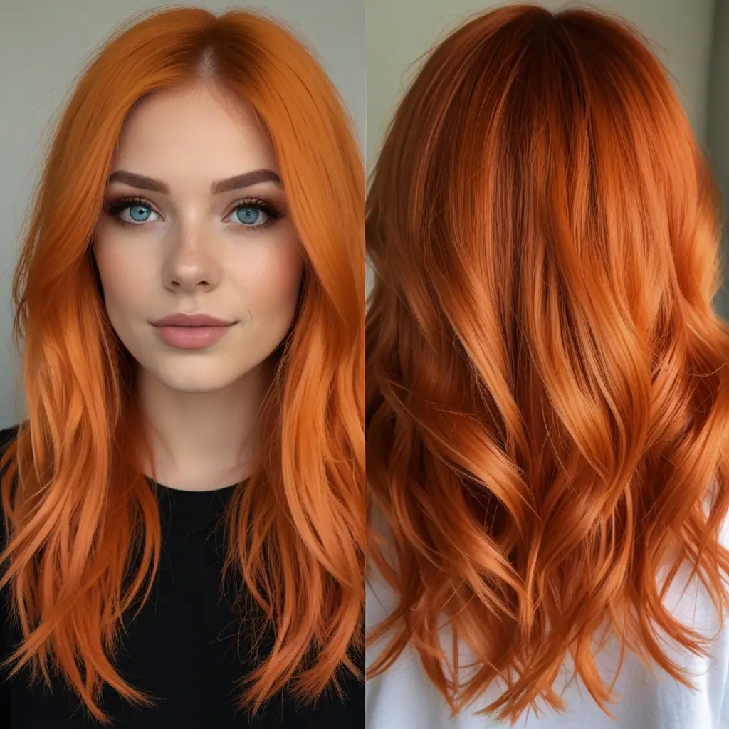 Sunset Peach Hair