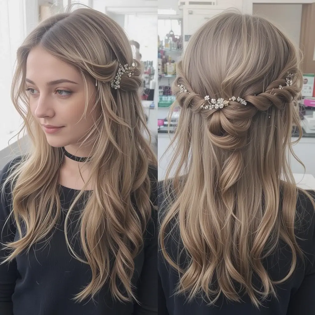 Twisted Half-Up Hairstyle
