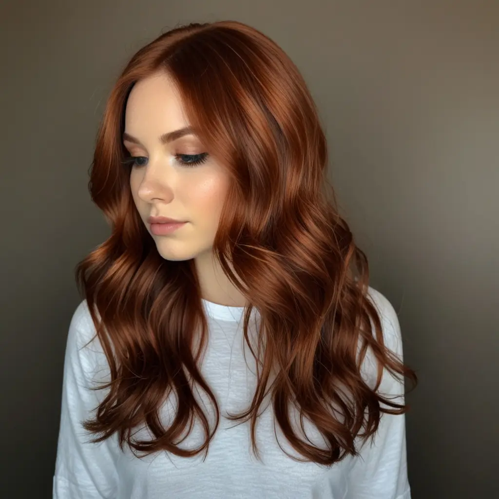 Warm Cinnamon Copper Waves