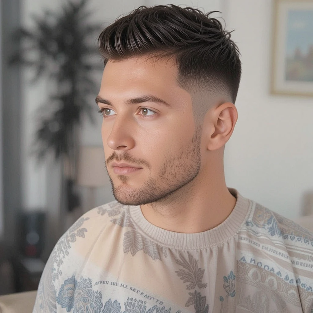 short hairstyles for men without beard