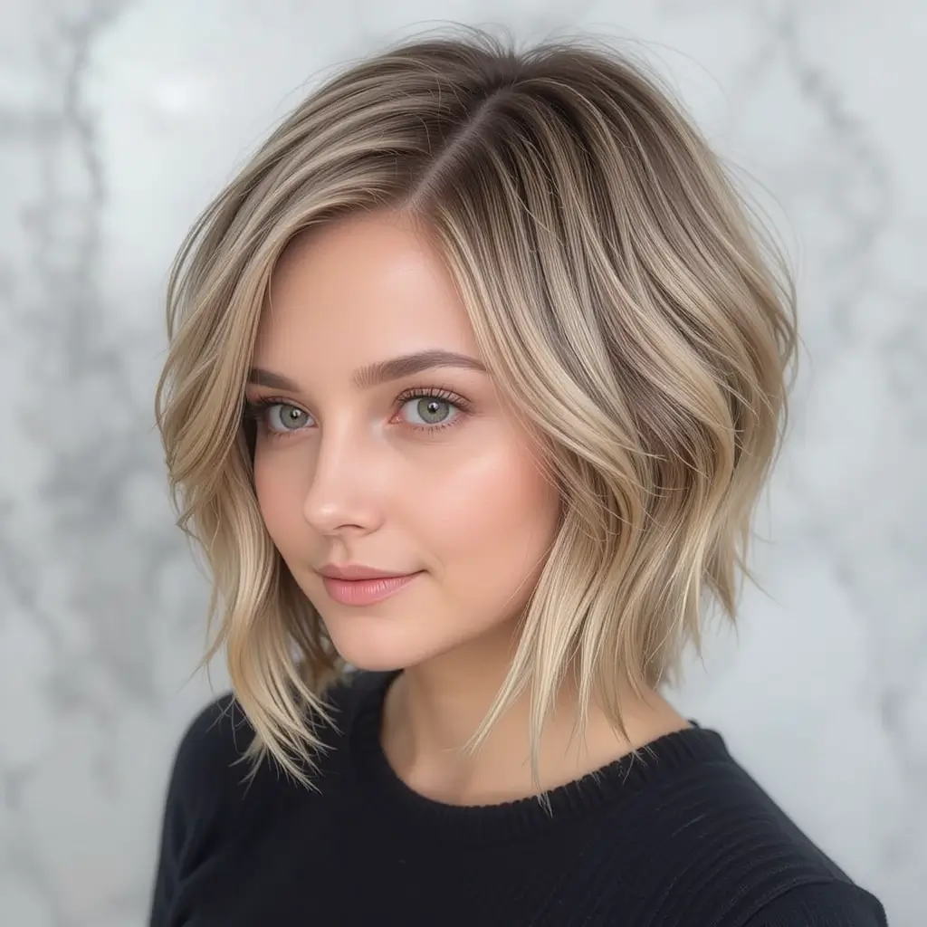 Angled Bob with Waves
