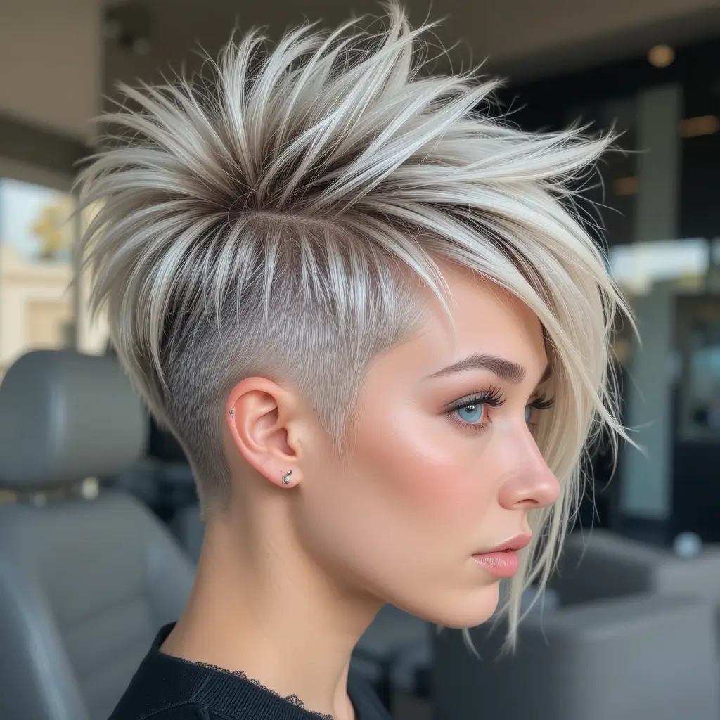 Ash Blonde Faux Hawk