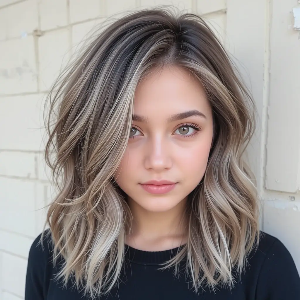 Ash Blonde Highlights on Brown Hair