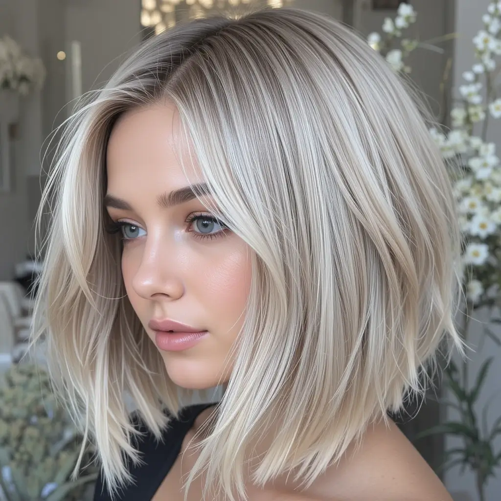 Ash Blonde with Face-Framing Layers