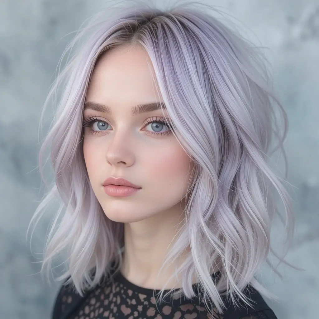 Ash Blonde with Lavender Undertones