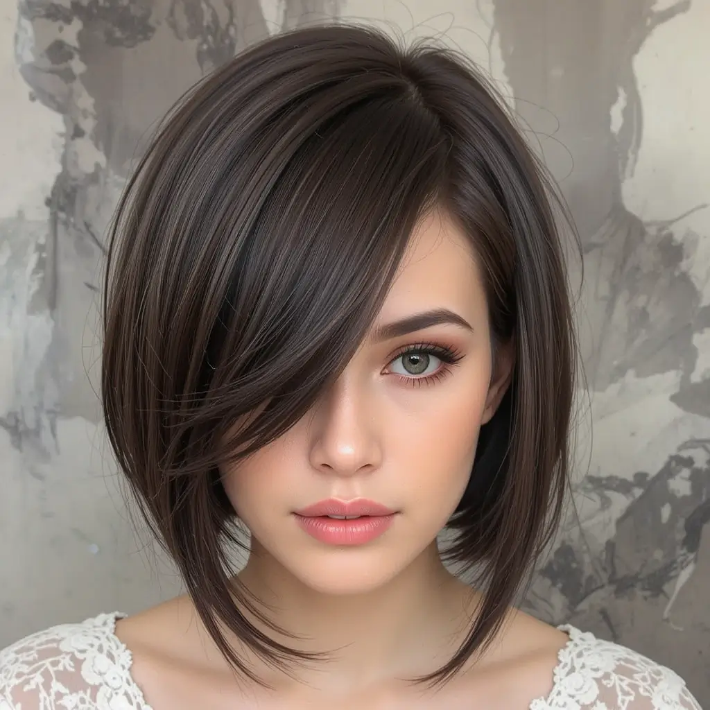 Asymmetrical Bob for a Modern Look