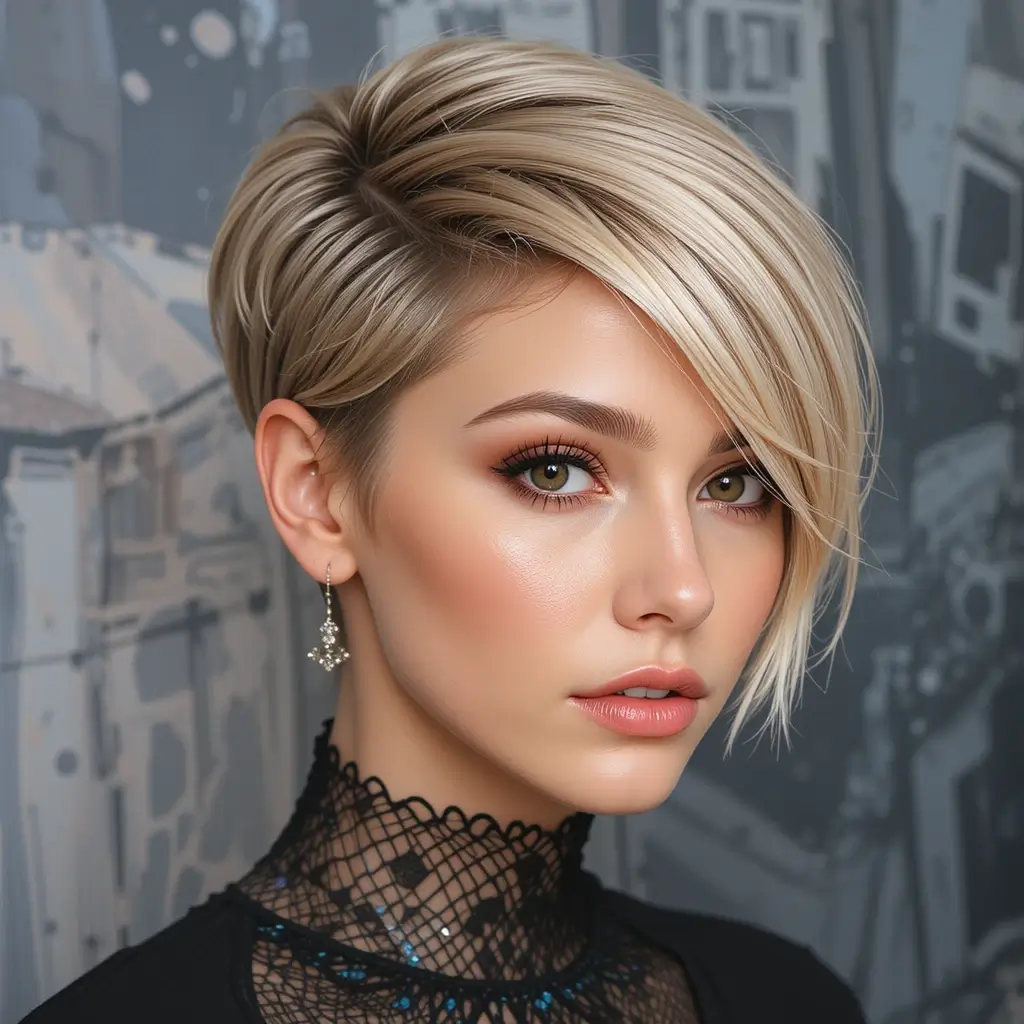 Asymmetrical Pixie Cut