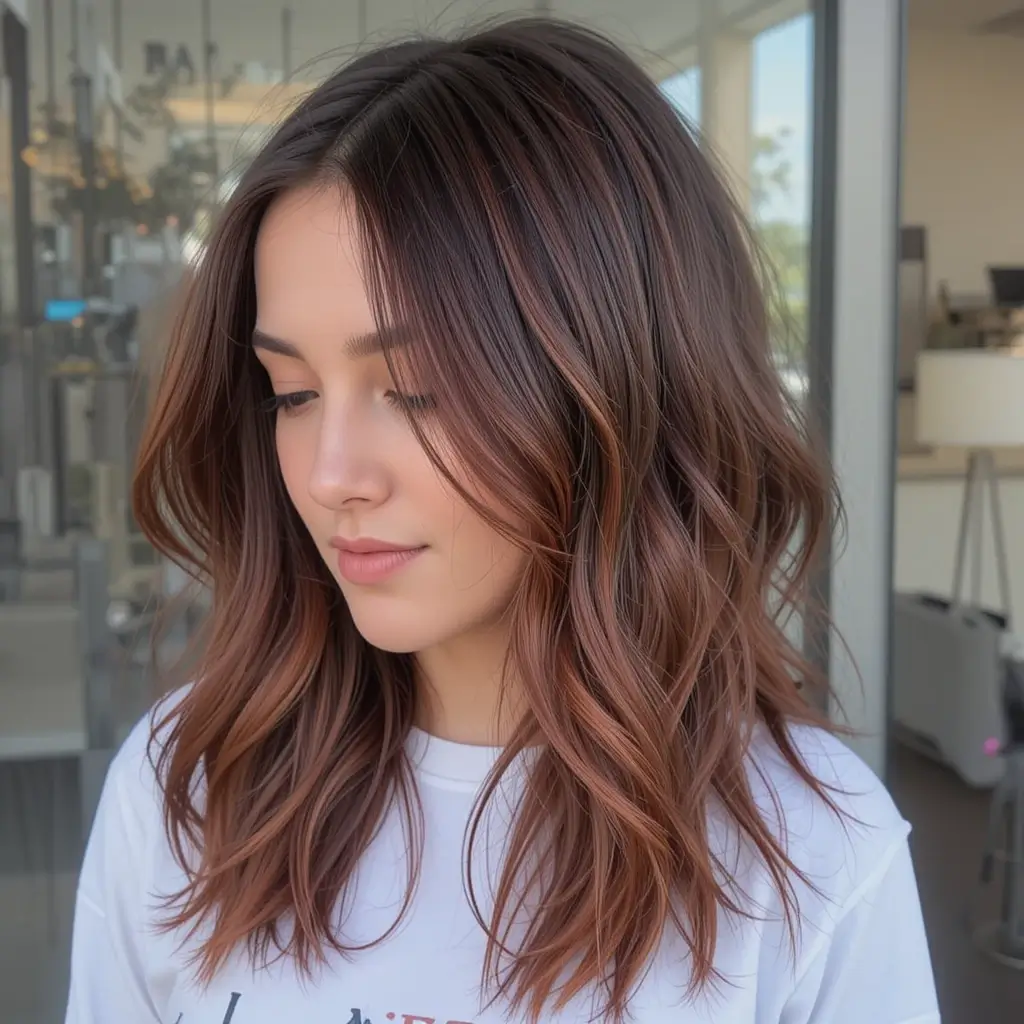 Auburn-Tinged Balayage
