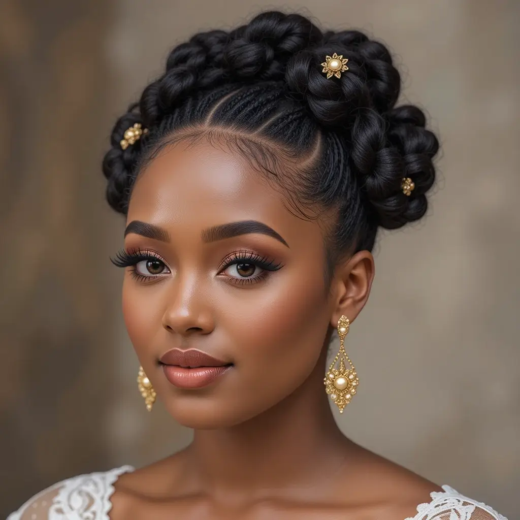 Bantu Knots with Accessories