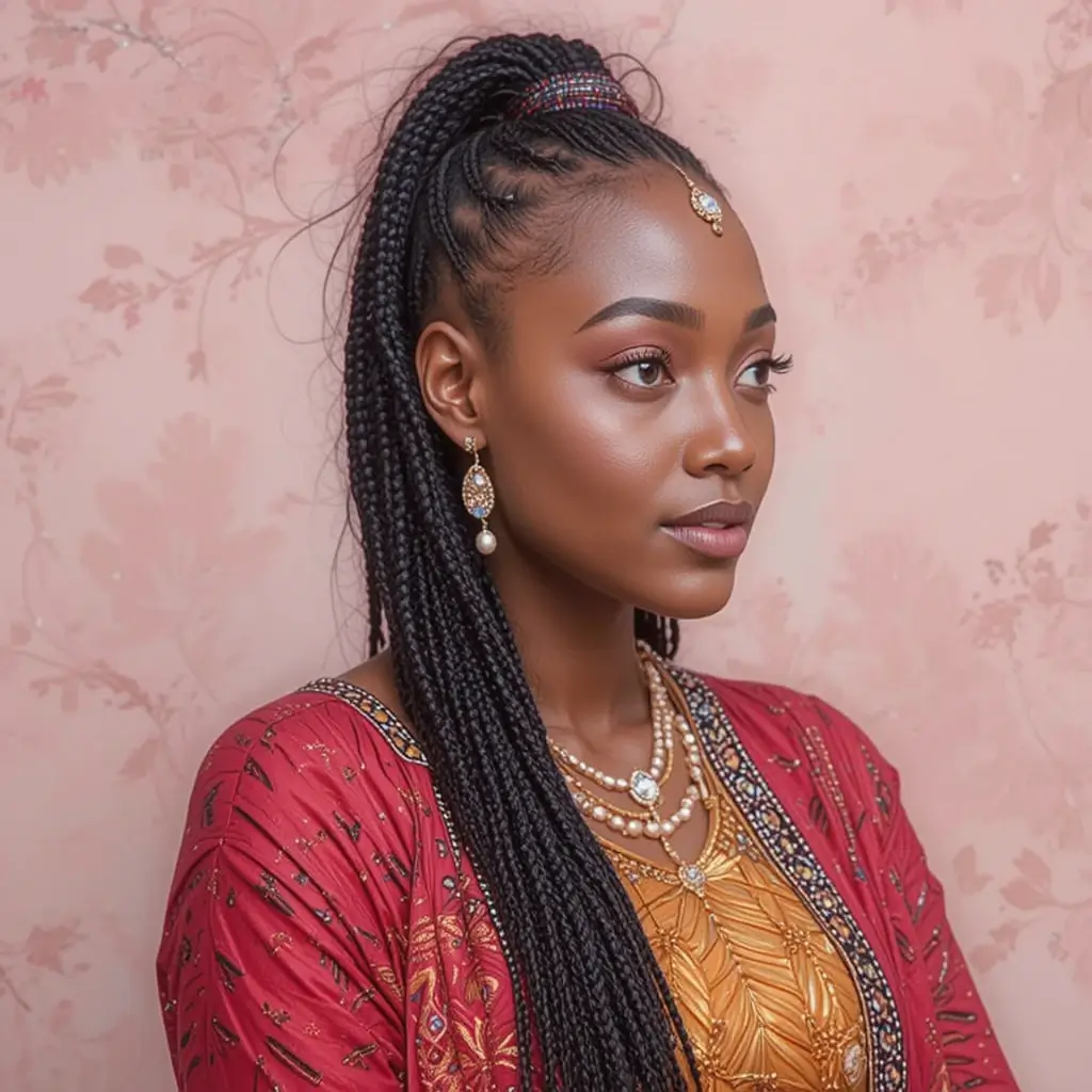 Beaded Fulani Ponytail