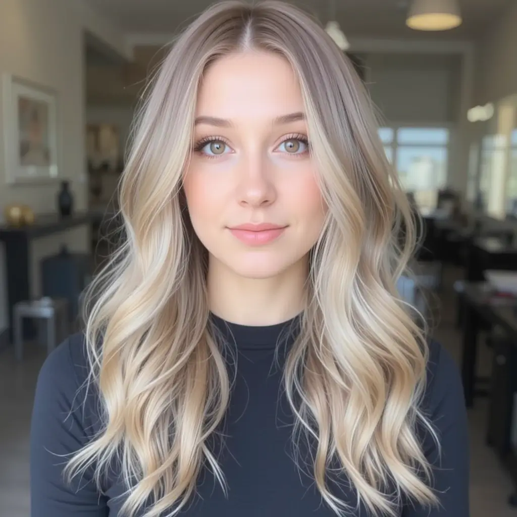 Beige Caramel Balayage for a Soft Glow