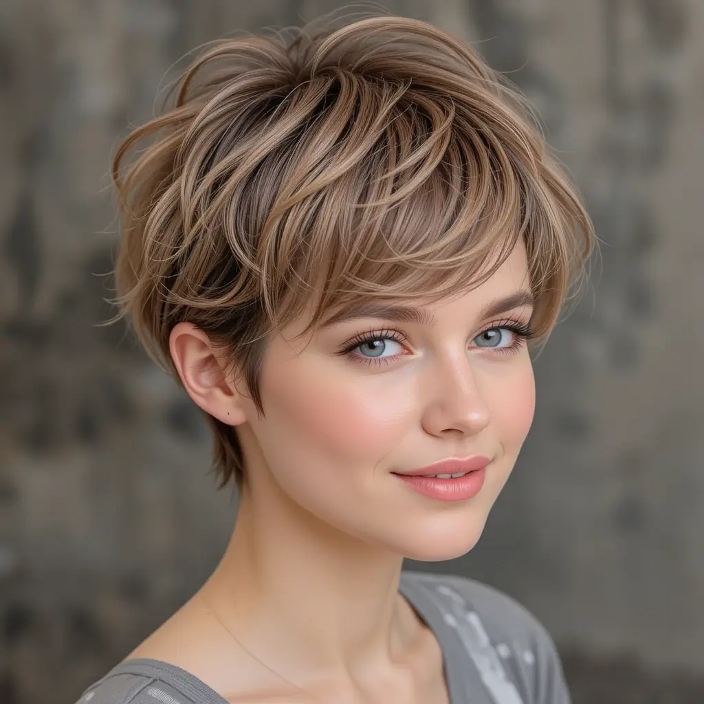 Blow-Dried Pixie with Texture