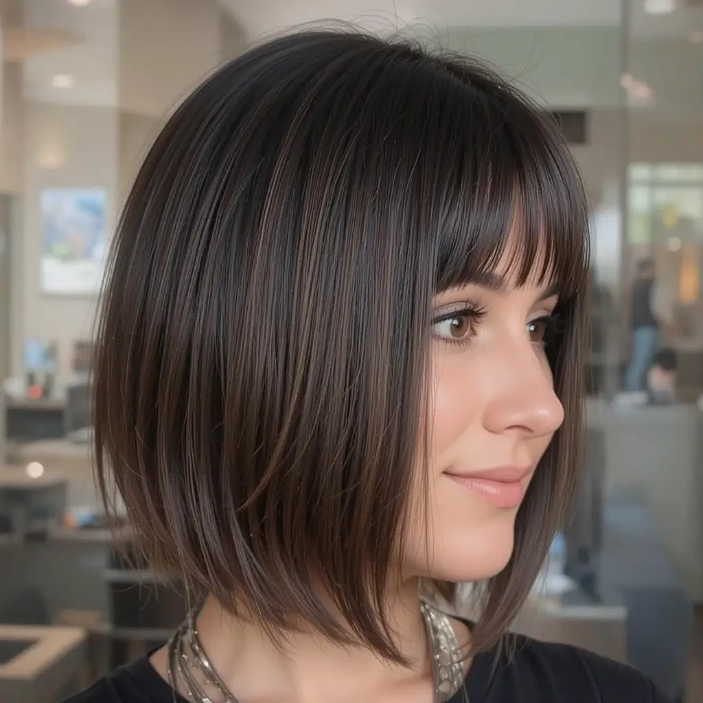 Blunt Bob with Middle Part