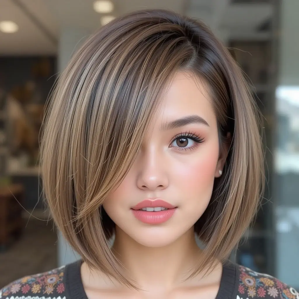 Blunt Bob with Side Part