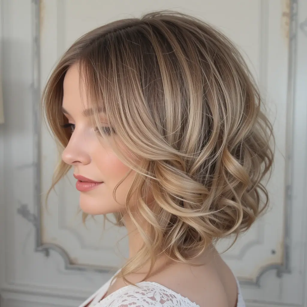Bob with a Deep Side Part and Volume
