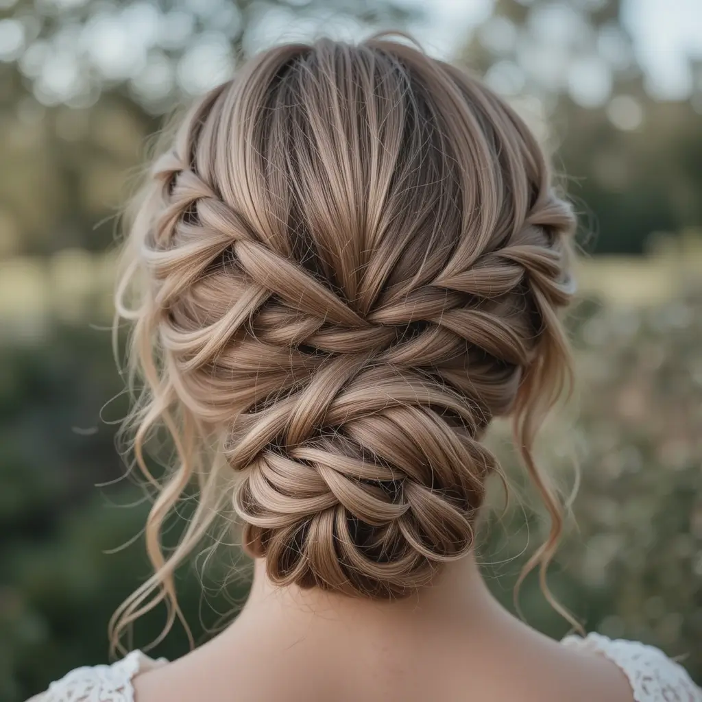 Boho-Inspired Fishtail Bun