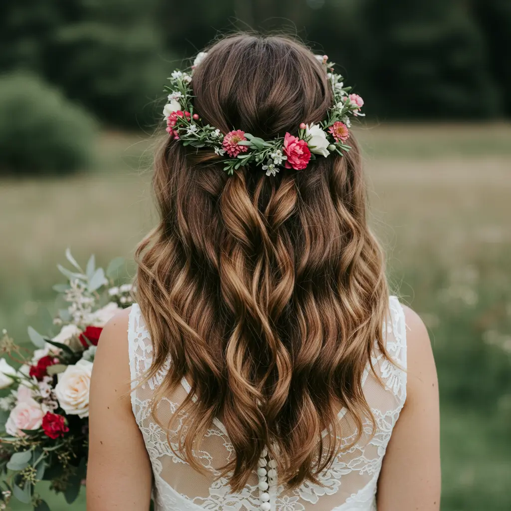 Boho Waves with Floral Garland