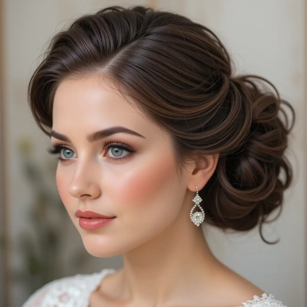 Bouffant Updo with Subtle Waves