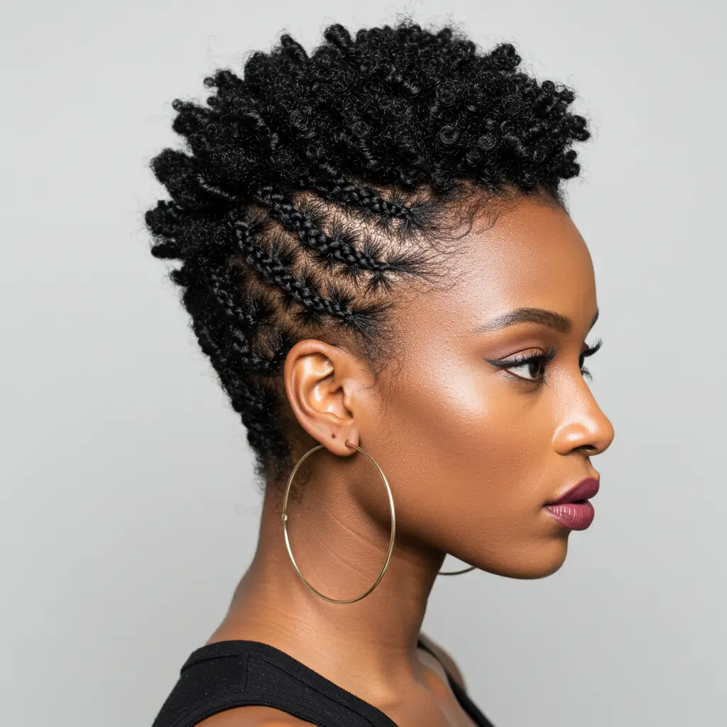 Box Braids Pixie Cut