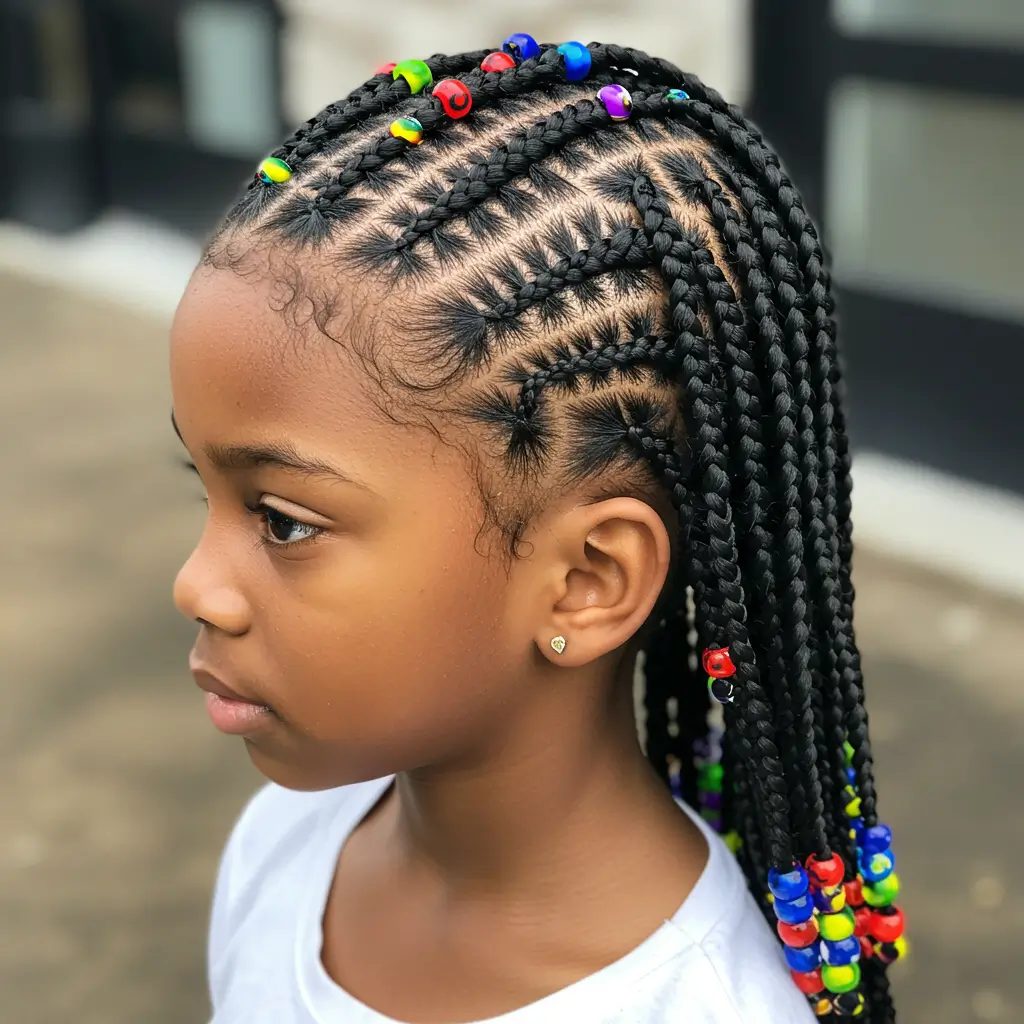 Box Braids with Beads