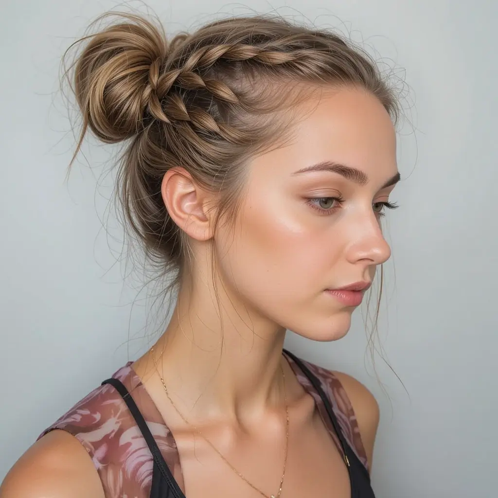 Boxer Braids into Bun