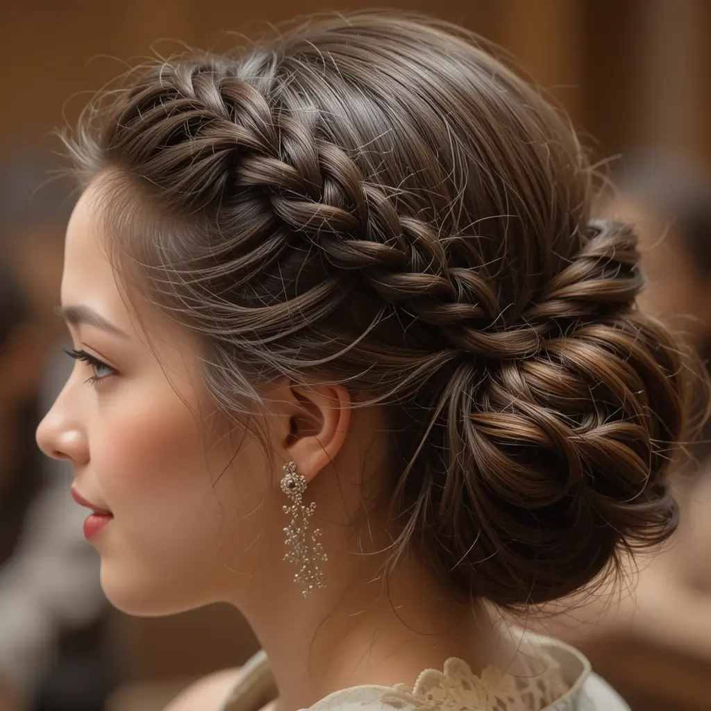 Braided Crown Updo