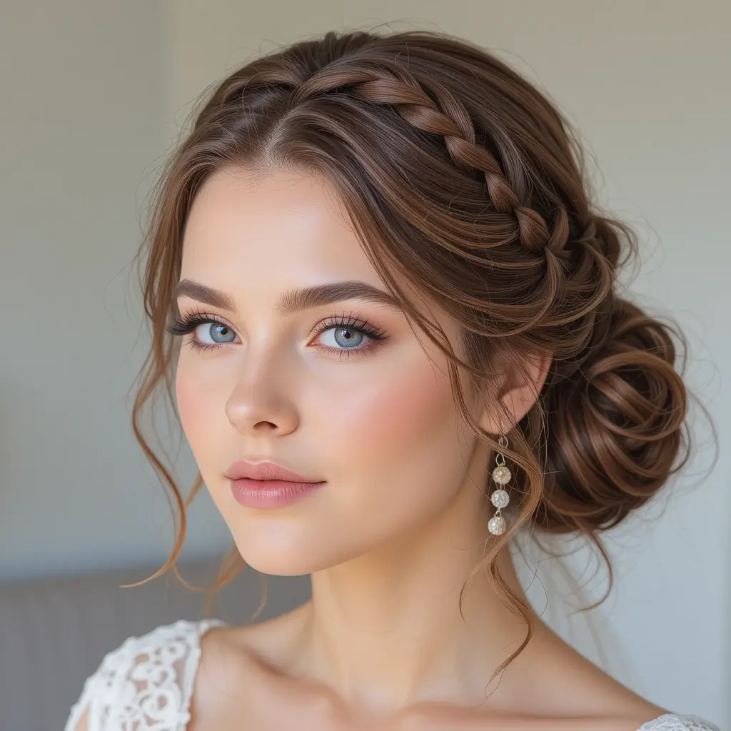 Braided Crown Updo