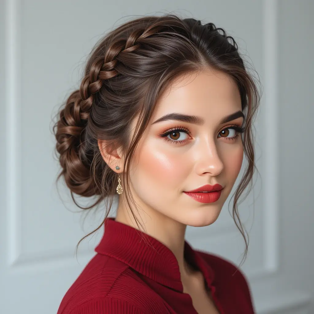 Braided Crown Updo