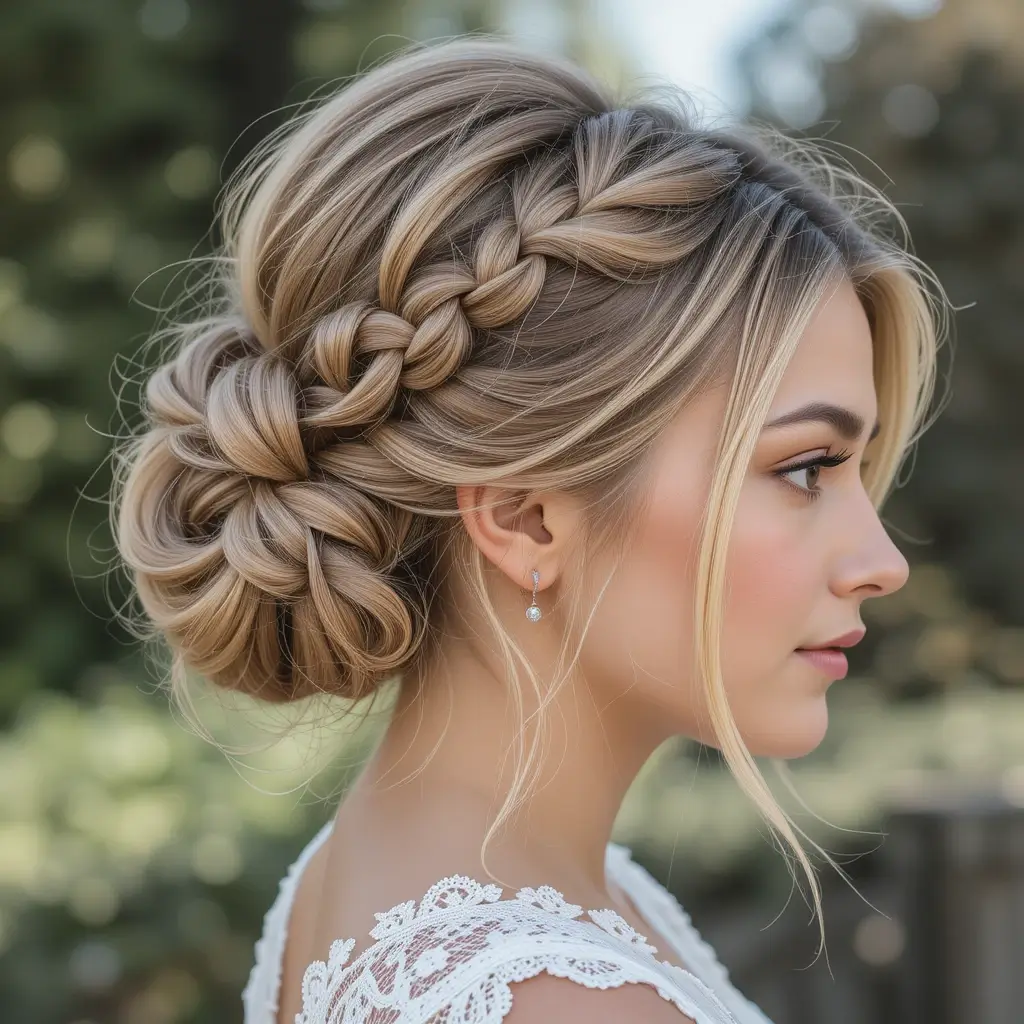 Braided Fishtail Updo
