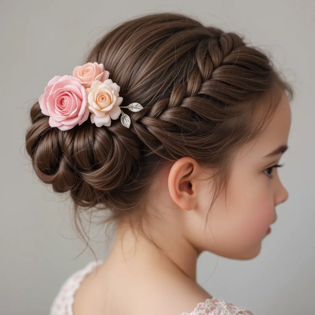 Braided Flower Bun