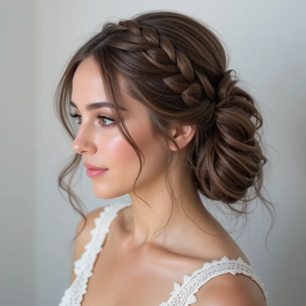 Braided Half-Up with Loose Waves