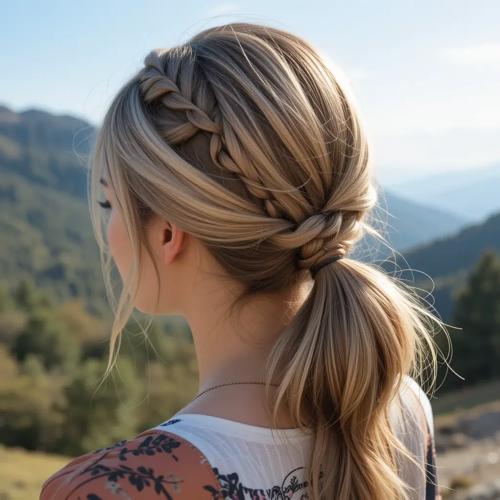 Braided Low Ponytail