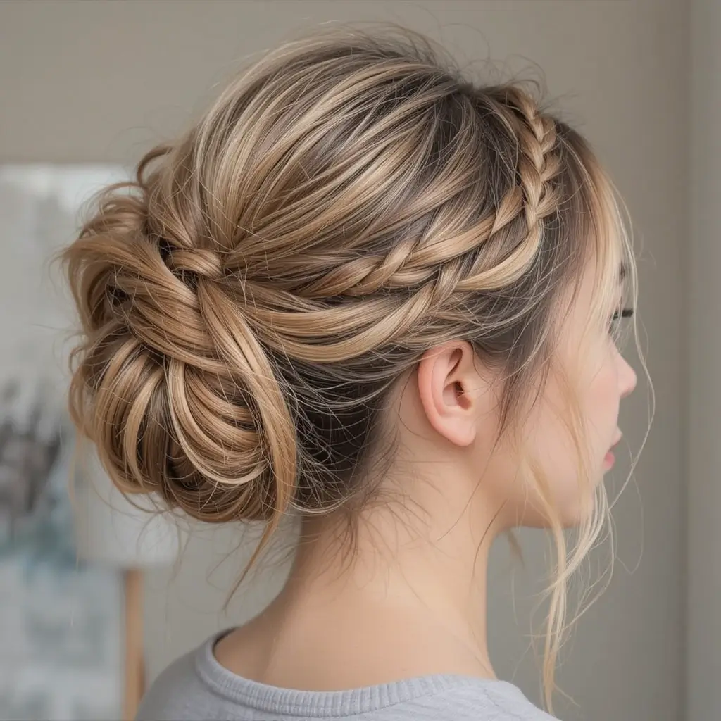 Braided Messy Bun