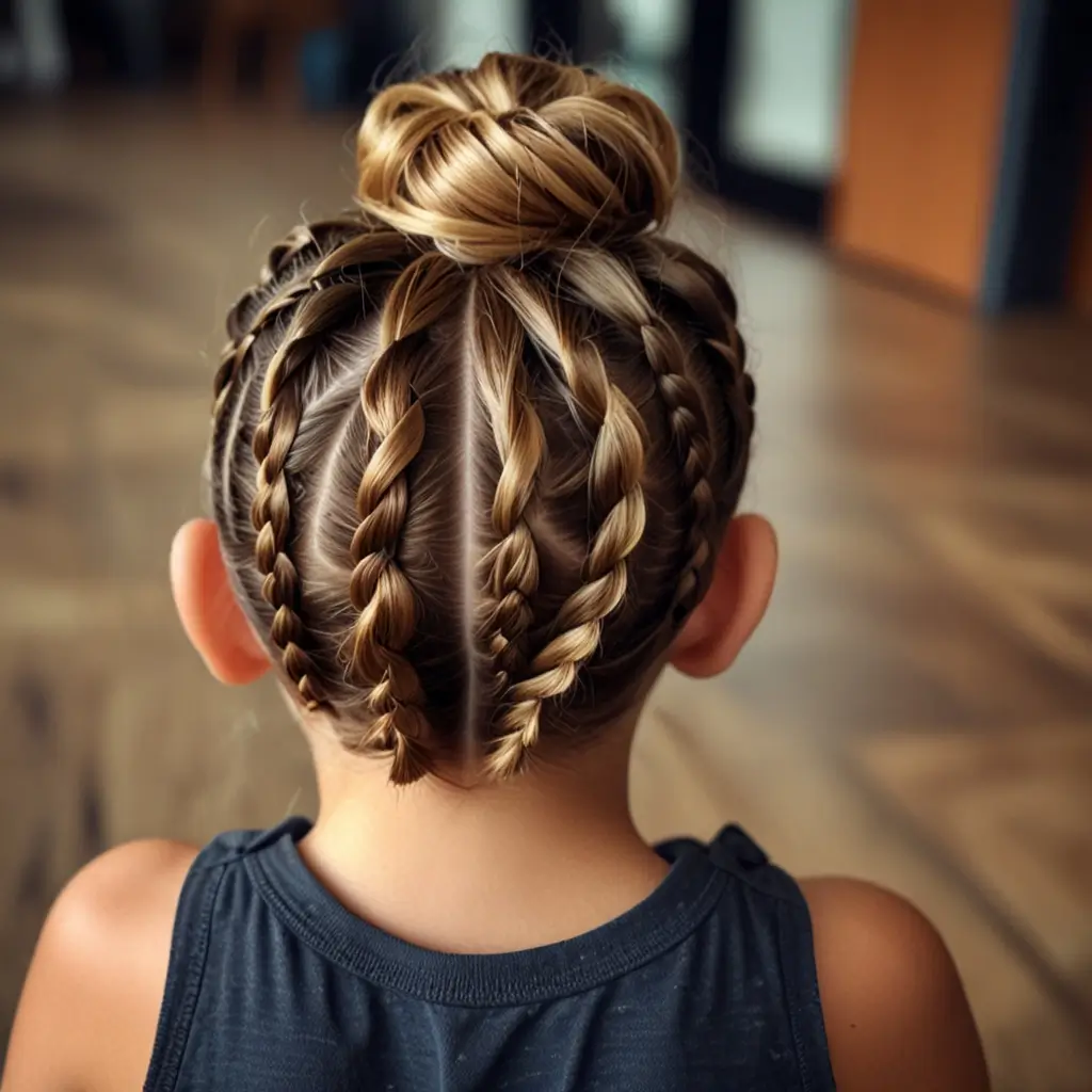Braided Mohawk with Curly Ends