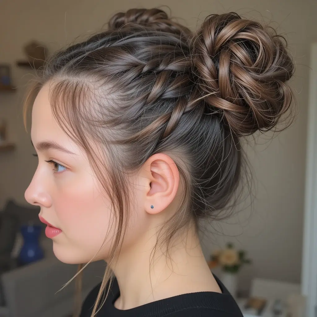 Braided Space Buns