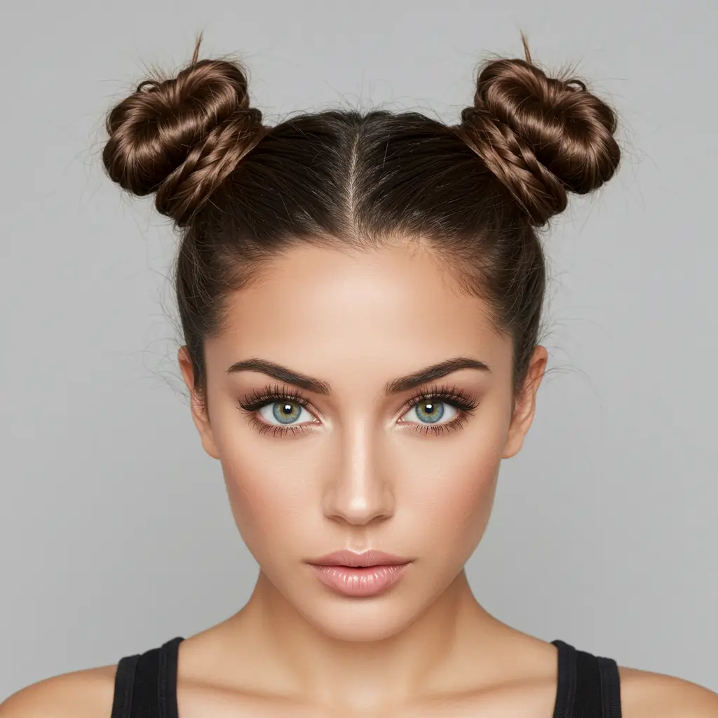 Braided Space Buns