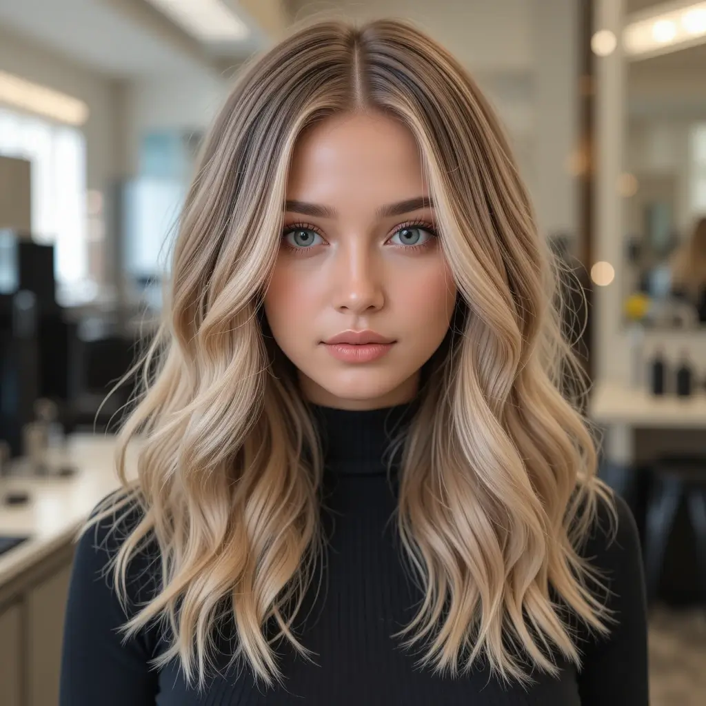 Butter Blonde with Cocoa Lowlights