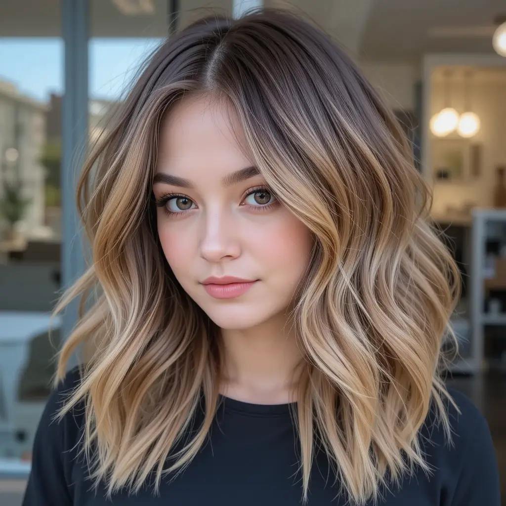 Caramel Balayage with Feathered Layers
