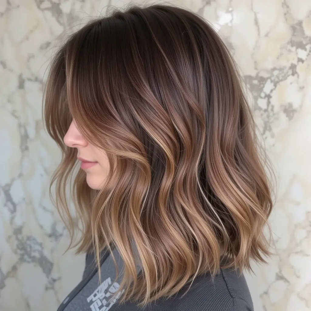 Caramel Mocha Balayage for Warm Undertones