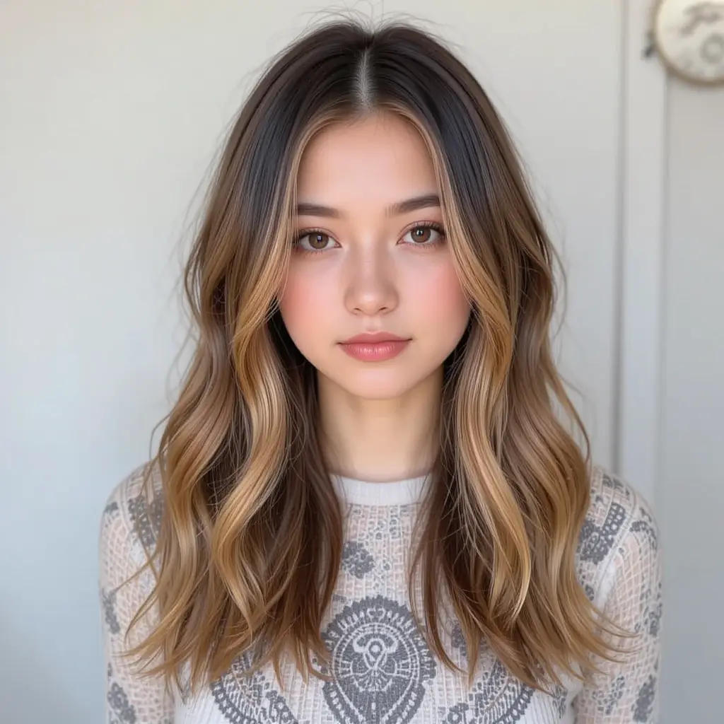 Caramel Ombre Balayage for a Gradual Effect