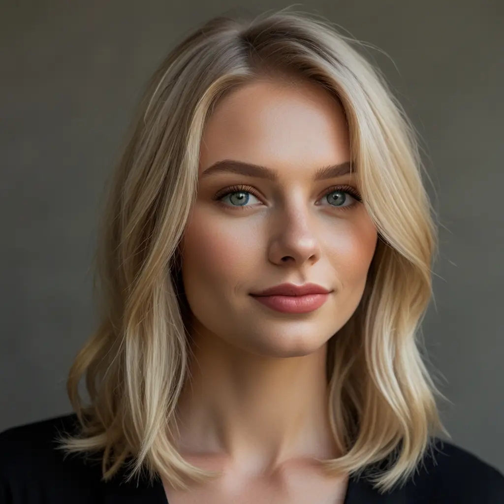 Champagne Blonde Lob