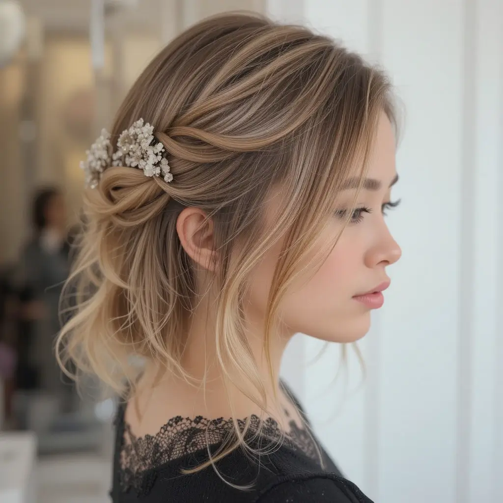 Champagne Blonde Money Piece on Light Brown Hair
