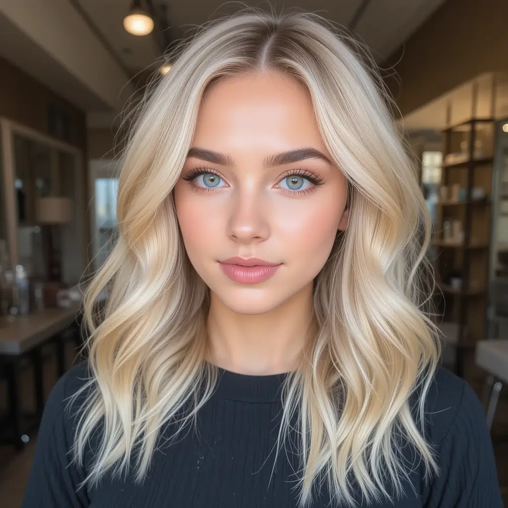 Champagne Blonde with Warm Undertones