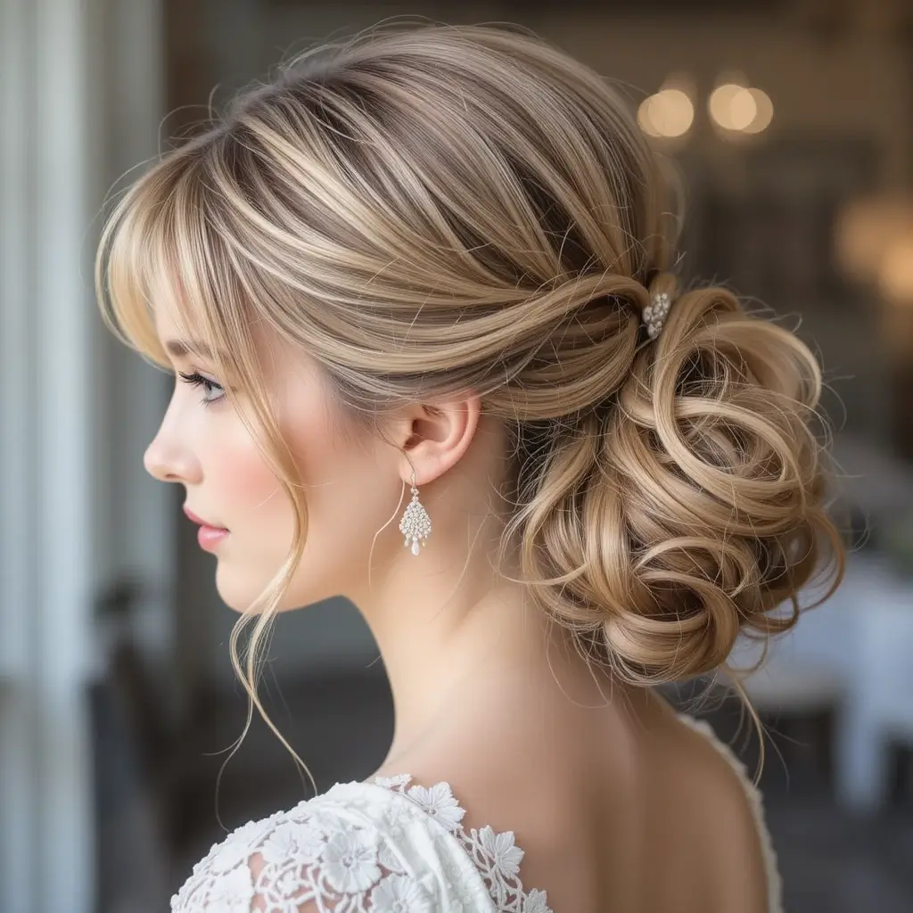 Chic Low Ponytail with Soft Curls